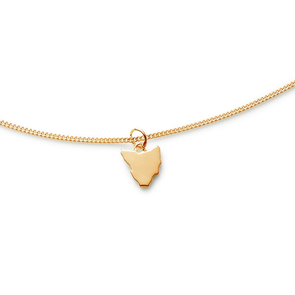 Tasmanian Map Necklace